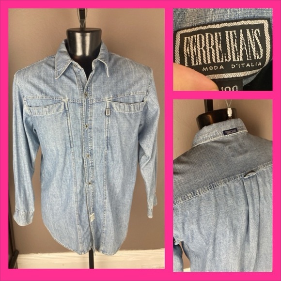 Gianfranco Ferre Jeans Blue Denim Shirt - Large - Picture 1 of 15